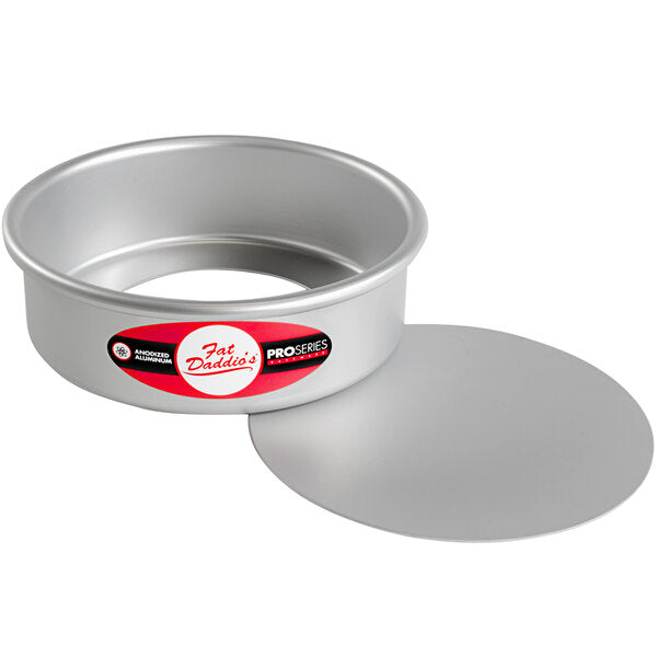 Fat Daddio's - ProSeries 6" x 2" Round Anodized Aluminum Straight Sided Cheesecake Pan with Removable Bottom - PCC-62