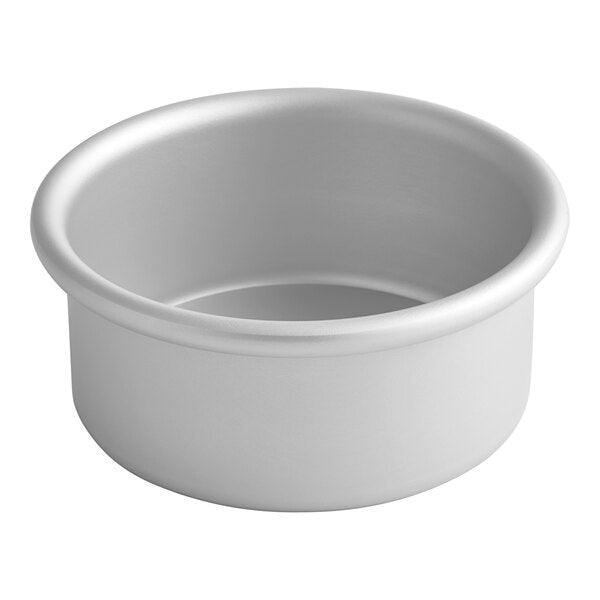 Fat Daddio's - ProSeries 4" x 2" Round Anodized Aluminum Straight Sided Cheesecake Pan with Removable Bottom - PCC-42