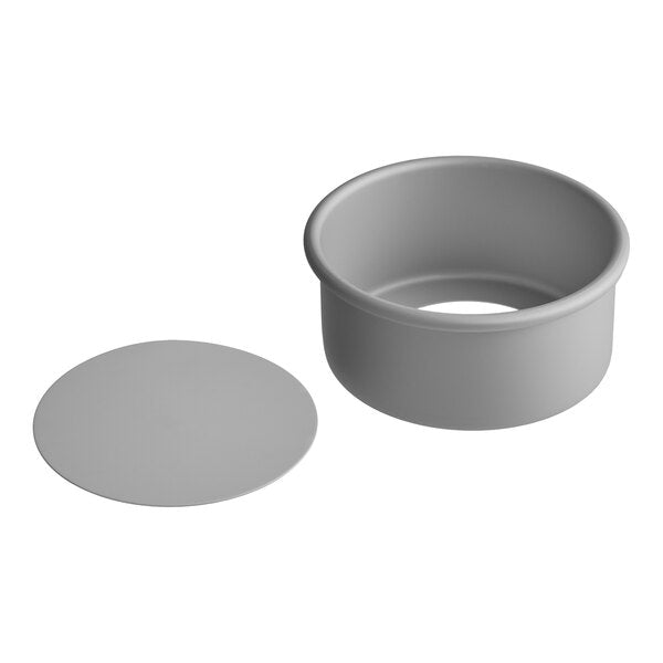 Fat Daddio's - ProSeries 6" x 3" Round Anodized Aluminum Straight Sided Cheesecake Pan with Removable Bottom - PCC-63