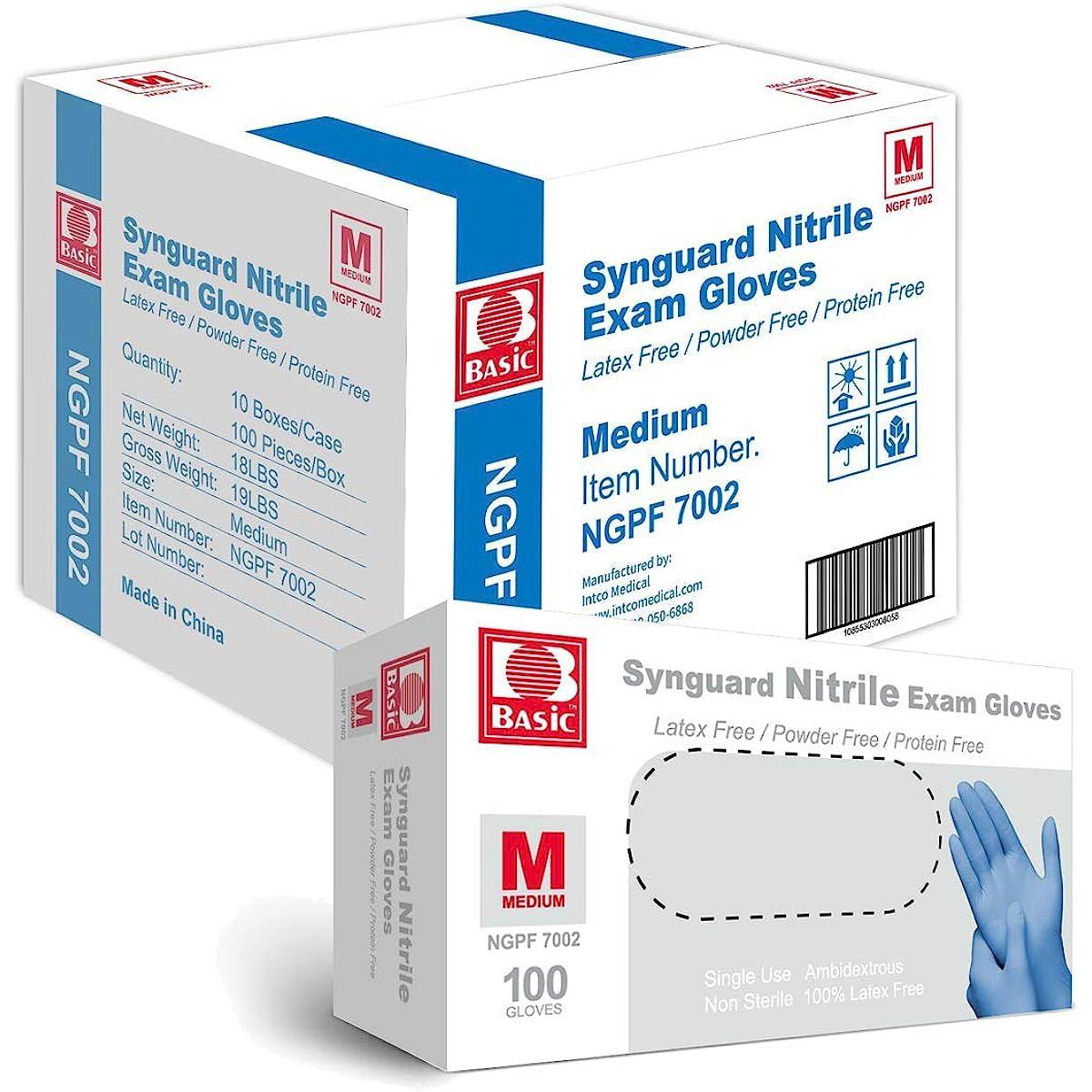 RiteTouch - BASIC Medium PF Nitrile Gloves, 100/bx, 10bx/cs - 352798