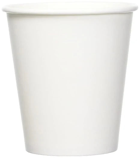 Brown Box - 8 Oz White Paper Hot Cup, 1000/cs - 95002