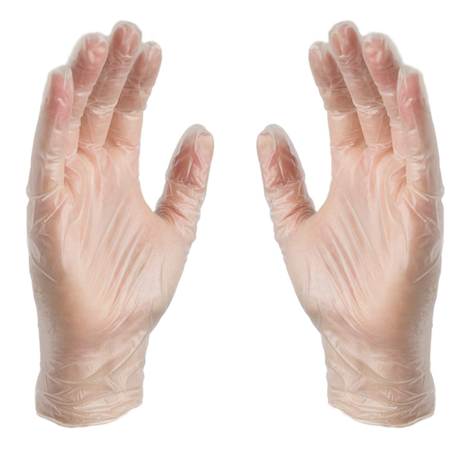 Brown Box - Clear PF Vinyl Gloves, 100/bx, 10Bx/Cs