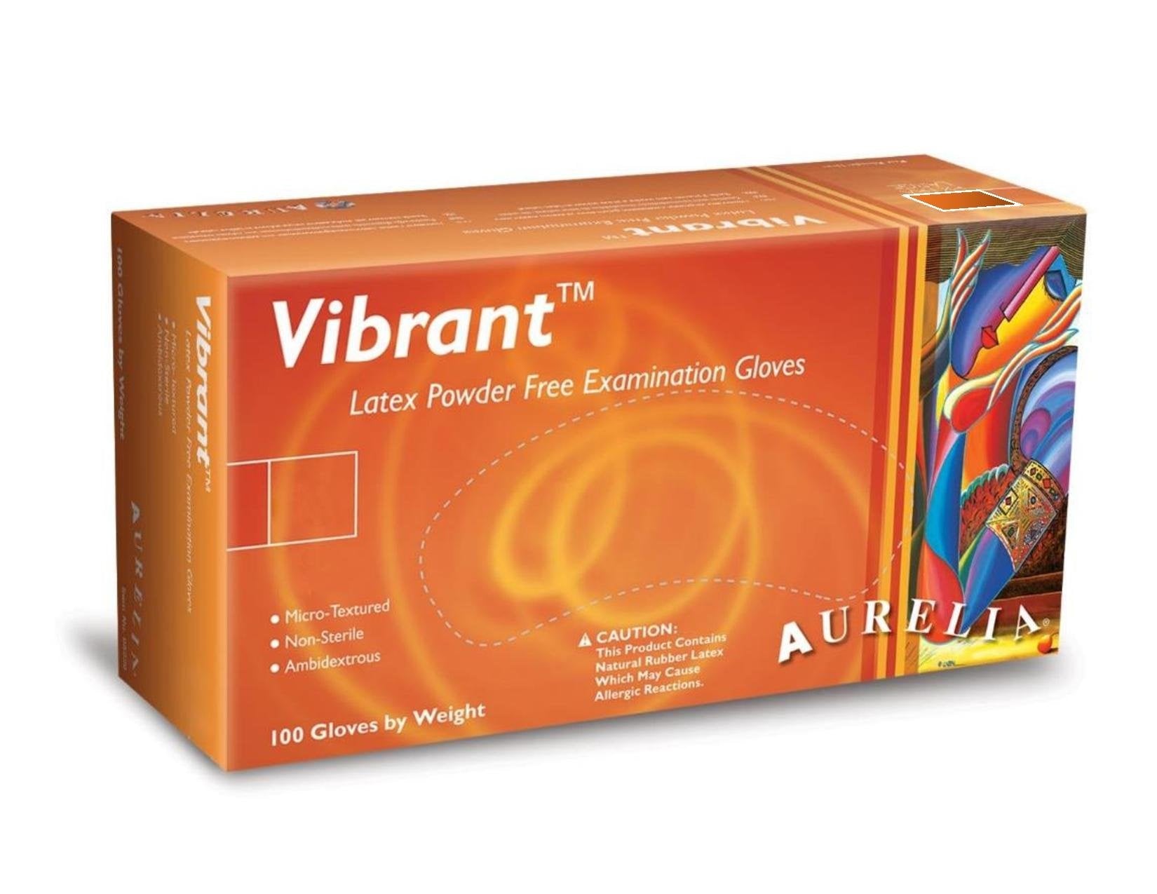 Aurelia - Vibrant Medium Clear Powder-Free Latex Glove - 98227