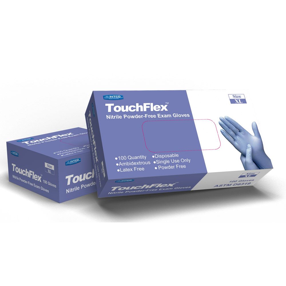 Ralston CanSafe - Touchflex Blue X-Large 3.5 mil Nitrile Glove, 100/bx - TFGNP100XL3