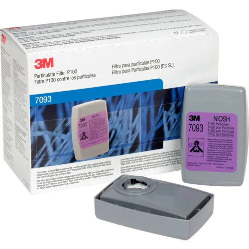 3M™ 7093 Particulate Filter, P100, 6 Pairs/Box