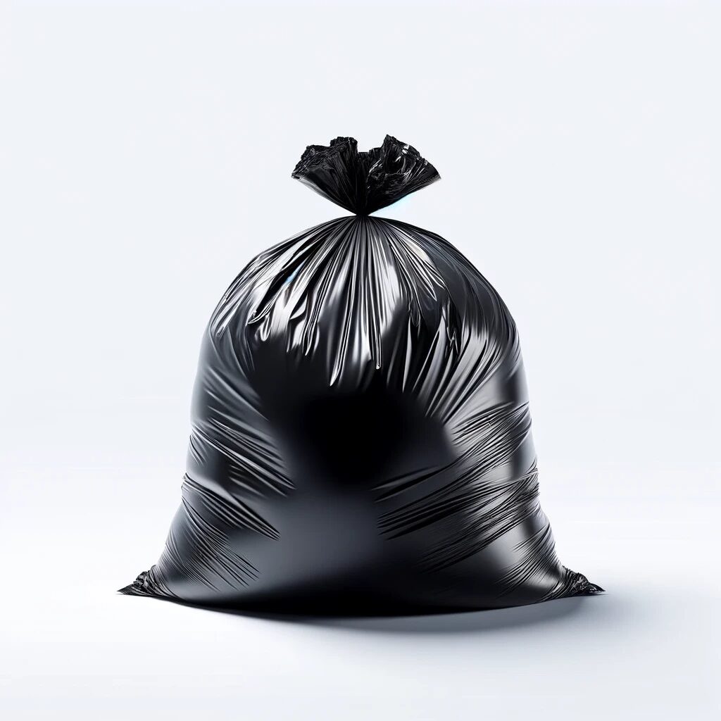 Strong Black Garbage Bags, 200/cs