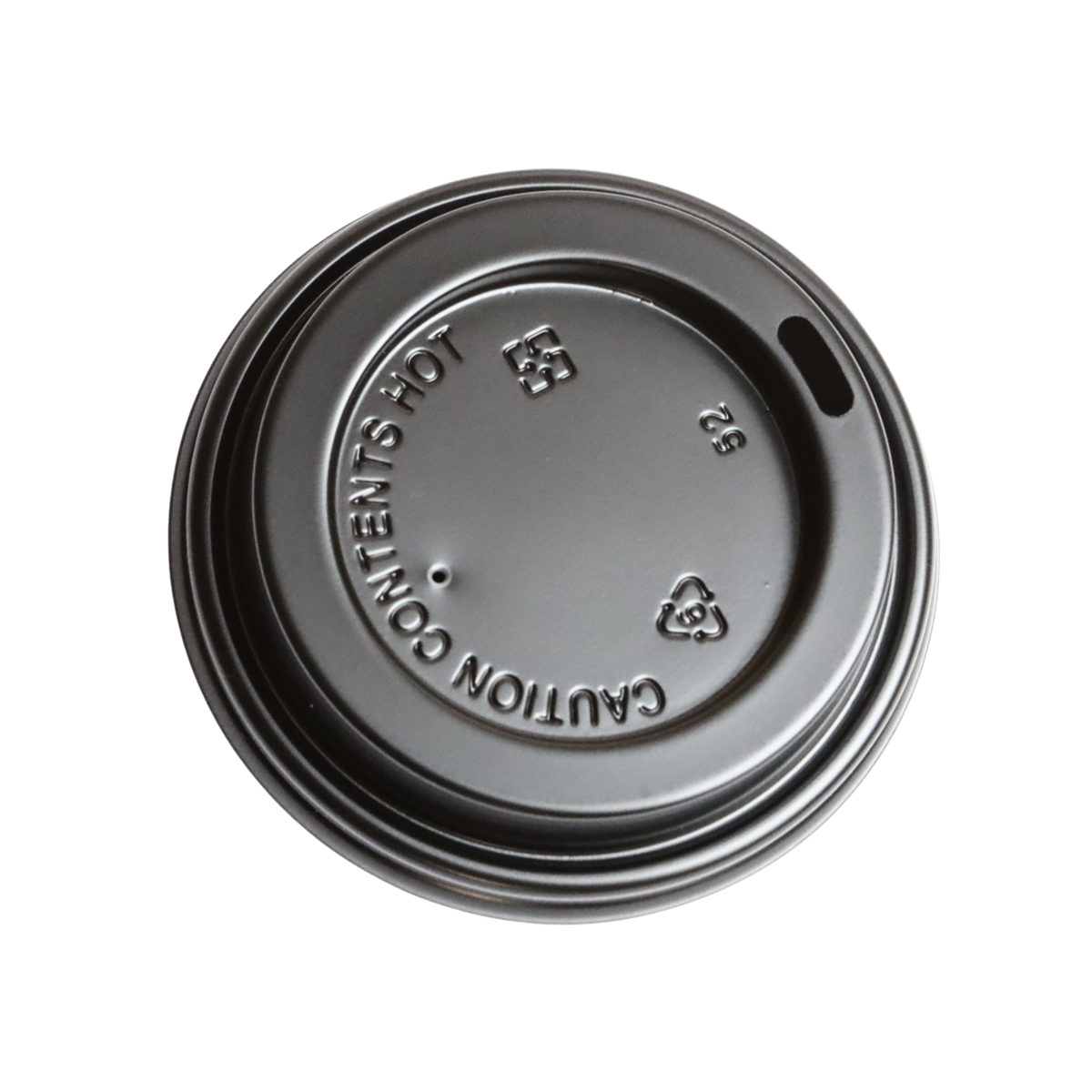 RiteWare - Black Dome Sipper PP Lid For 4 Oz Paper Hot Cups, 1000/Cs - HDL04B