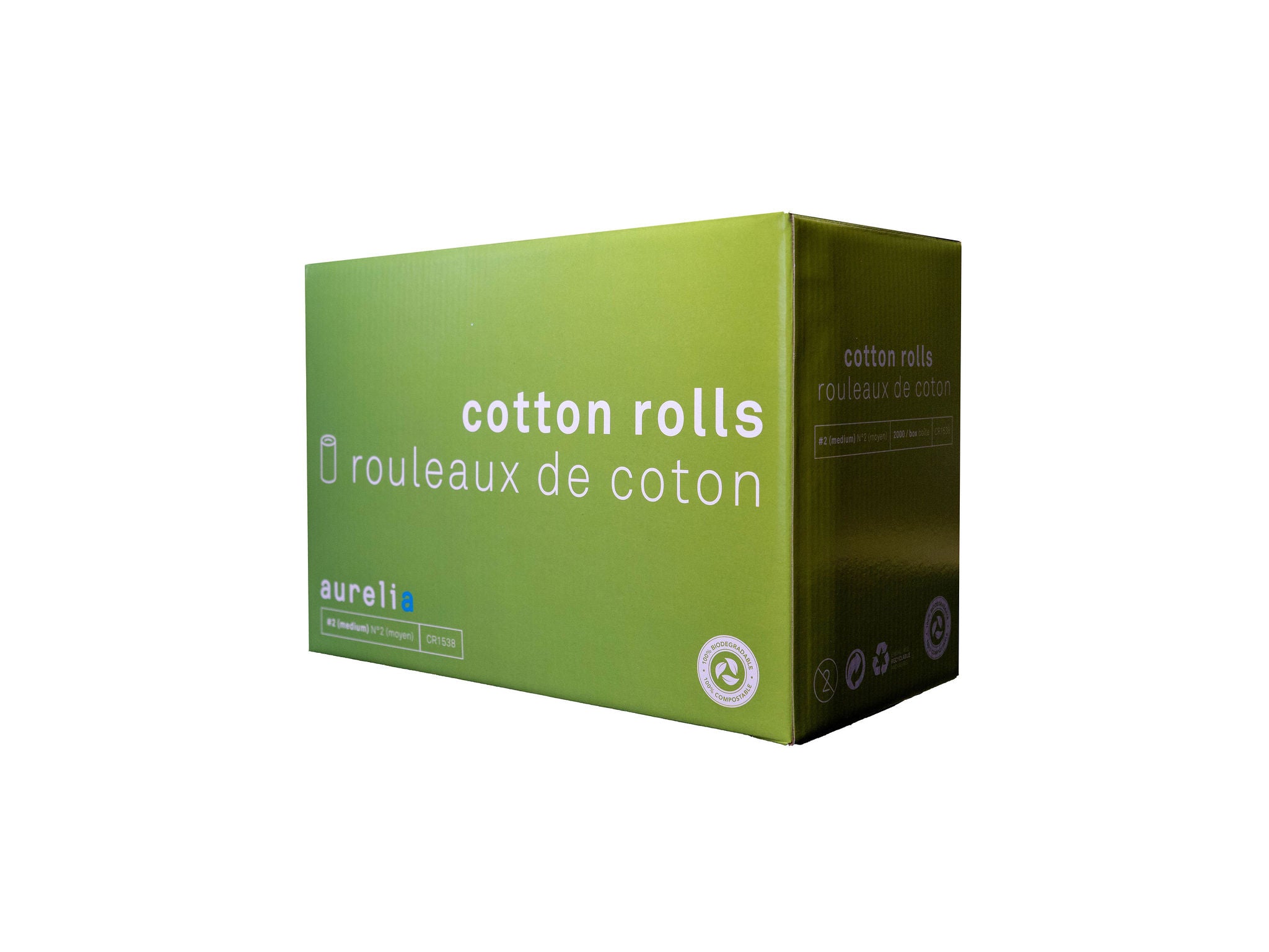 Aurelia® Dental Cotton Rolls – 1.5″ x 0.375″ – 2000/Box