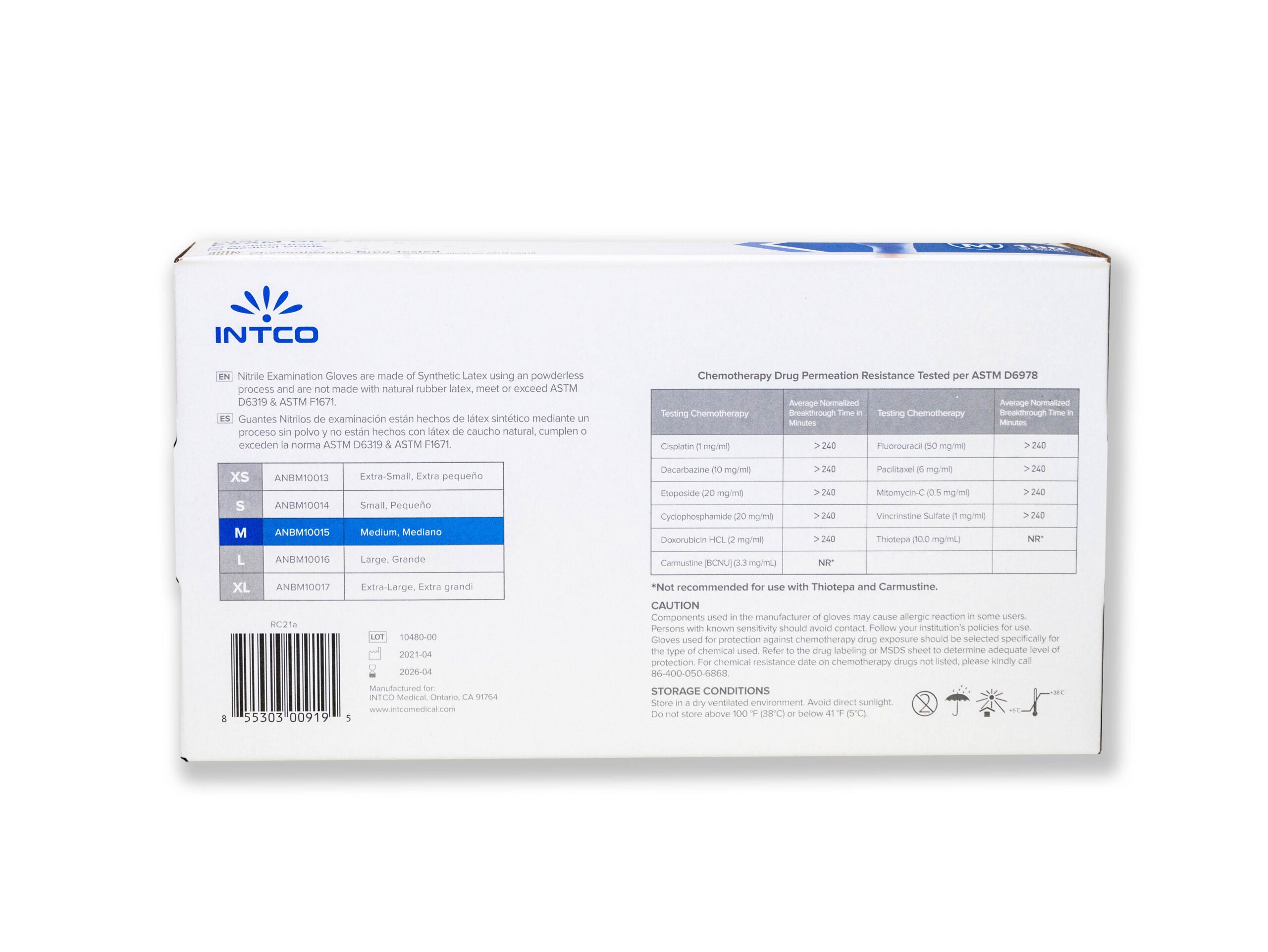 INTCO Advancare Exam Grade Nitrile Gloves | Blue