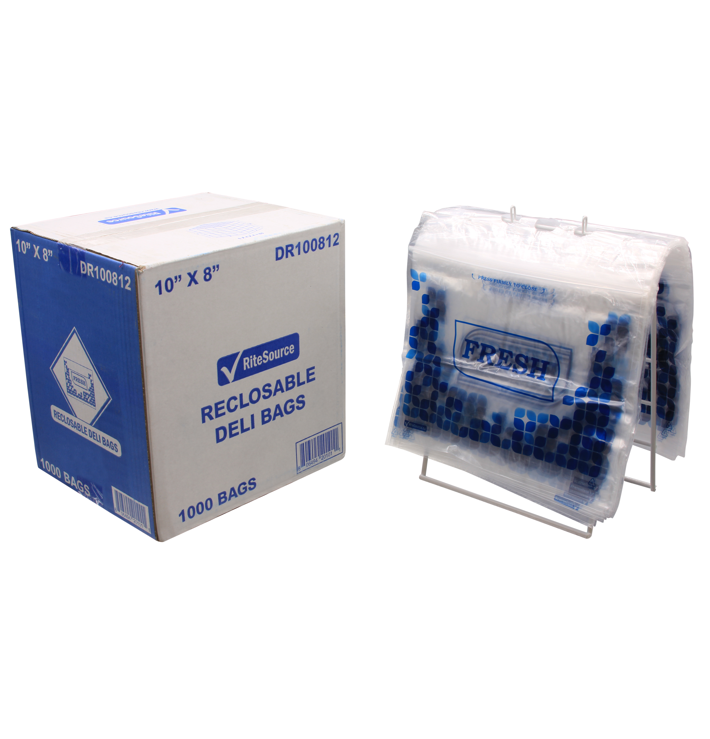 RiteSource - 10" x 8" Low Density Stock Print Reclosable Deli Bag, 1000/Cs - DR100812