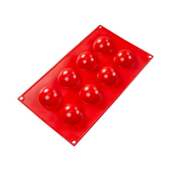 Fat Daddio's - 1.97 Oz Hemisphear Red Silicone Bakeware - SMF-004