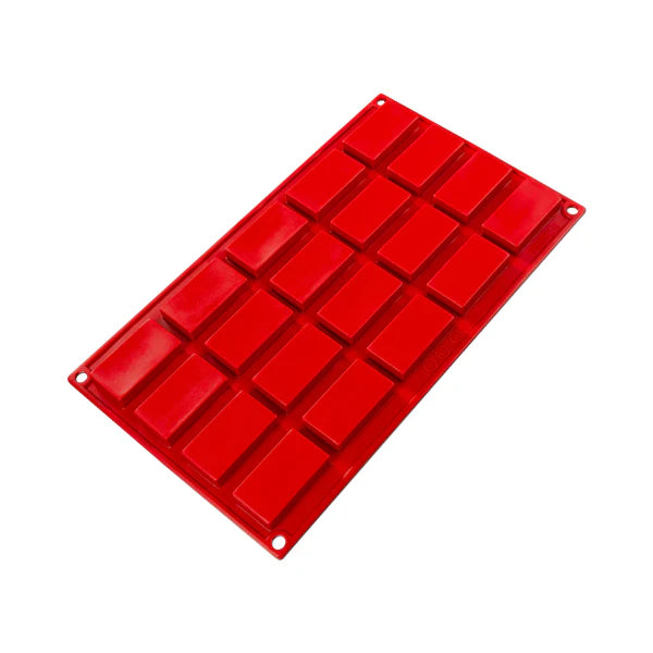 Fat Daddio's - 0.68 Oz Financier Red Silicone Bakeware - SMF-025