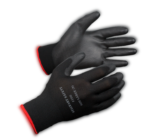 Polyester Knit Polyurethane Coated – General Purpose Gloves – 12 Pairs/Bag