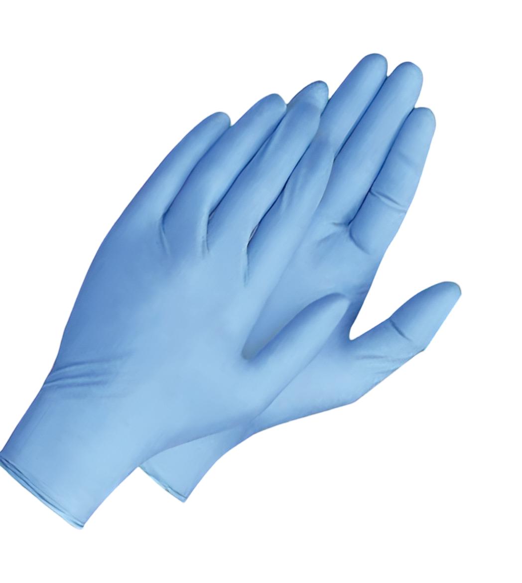Rite Touch - Blue Large Food Grade PF Vinyl Gloves, 100/BX, 10BX/CS - RTGVP101L