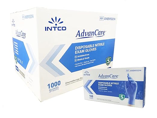 INTCO Advancare Exam Grade Nitrile Gloves | Blue