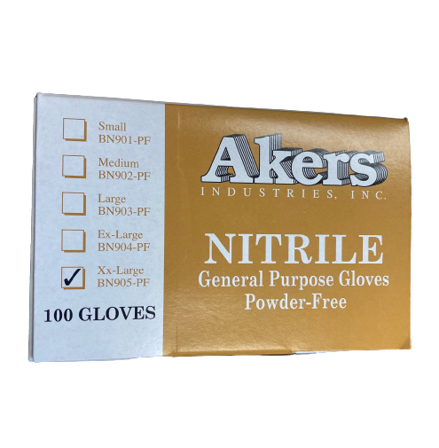 Akers Black Nitrile General Purpose Gloves – 6 Mil – XXL