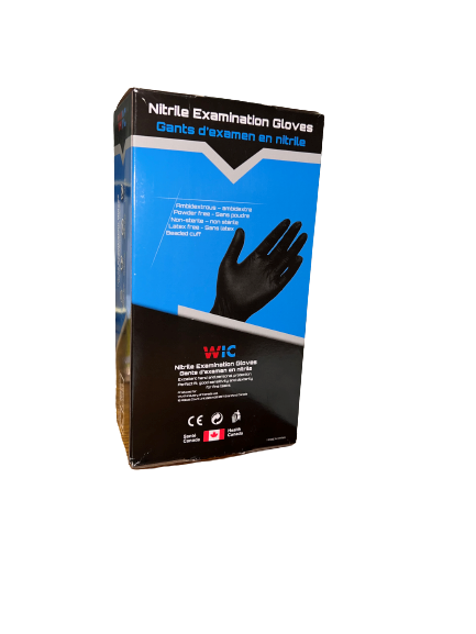 Nitrile Exam Grade Gloves with Textured Finger – 6 MIL Black – Box of 90 | Size: XXL