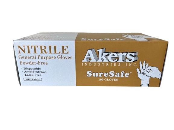 Akers Black Nitrile General Purpose Gloves – 6 Mil – XXL