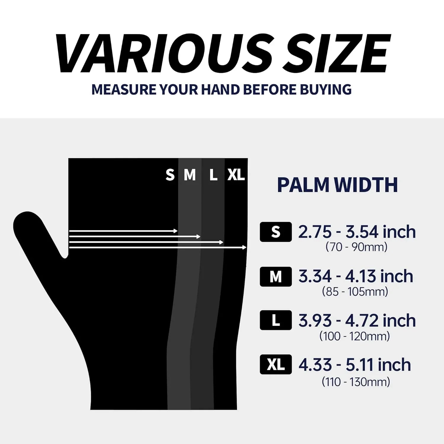Basic - PF Vinyl Synmax Large Black Exam Gloves, 100/bx, 10bx/cs - SGBE 8003