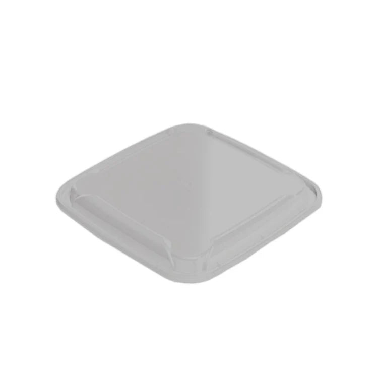Cube Packaging - 9" x 9" x 2", 48 Oz White Square Container Combo, 100/Cs - CR1047W