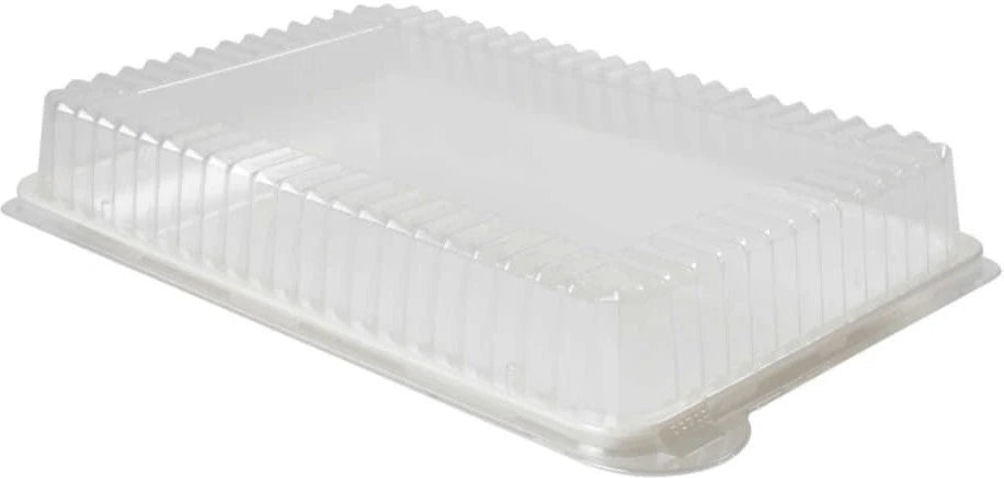 Fineline Settings - 10 x 14 Clear Rectangular Dome Lid, 50/Cs - DDRC1410.L