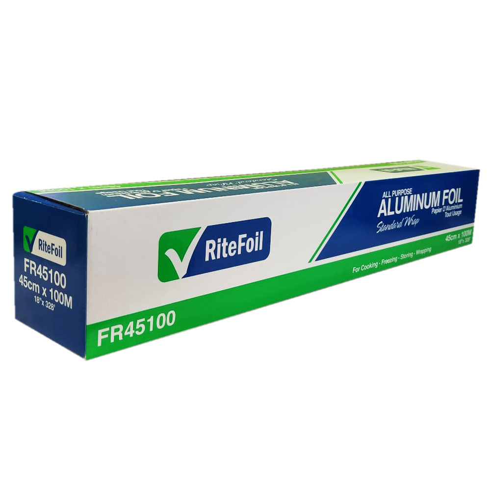 RiteFoil - 18" x 100 m Aluminum Foil Roll, 6rl/Cs - FR45100