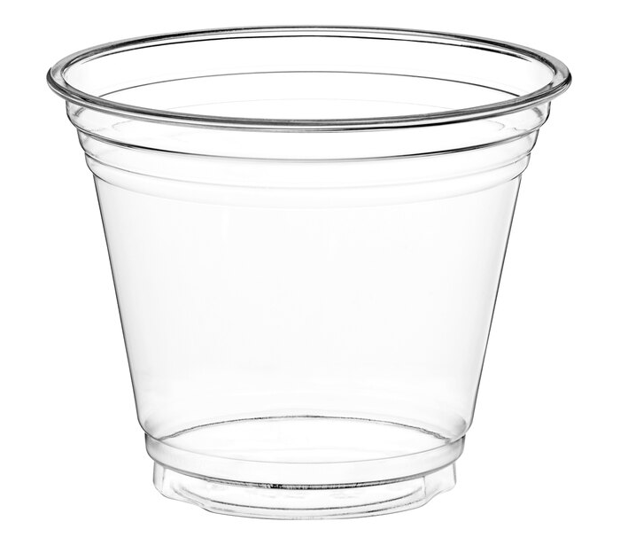 RiteWare - 9 oz Squat Clear PET Cups, 1000/Cs - PEC1209