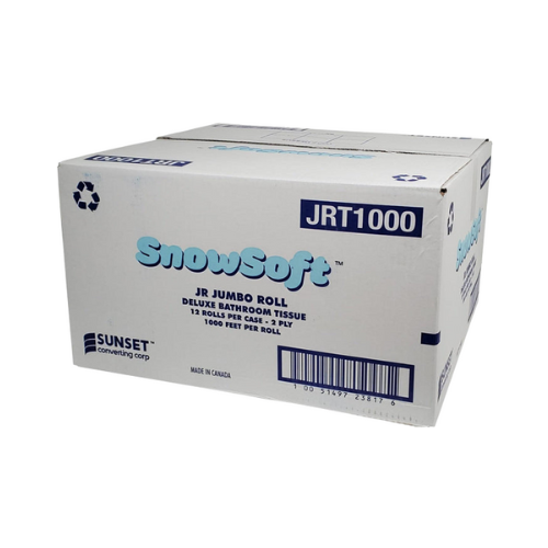 Snow Soft – 3.29″ x 1000 Feet, 2 Ply Centre Pull Towel Toilet/Bathroom Tissue, 12Rl/Cs – JRT1000