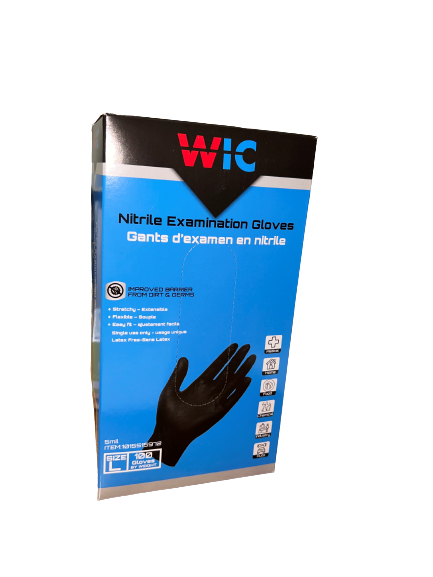 Nitrile Exam Grade Gloves with Textured Finger – 6 MIL Black – Box of 90 | Size: XXL