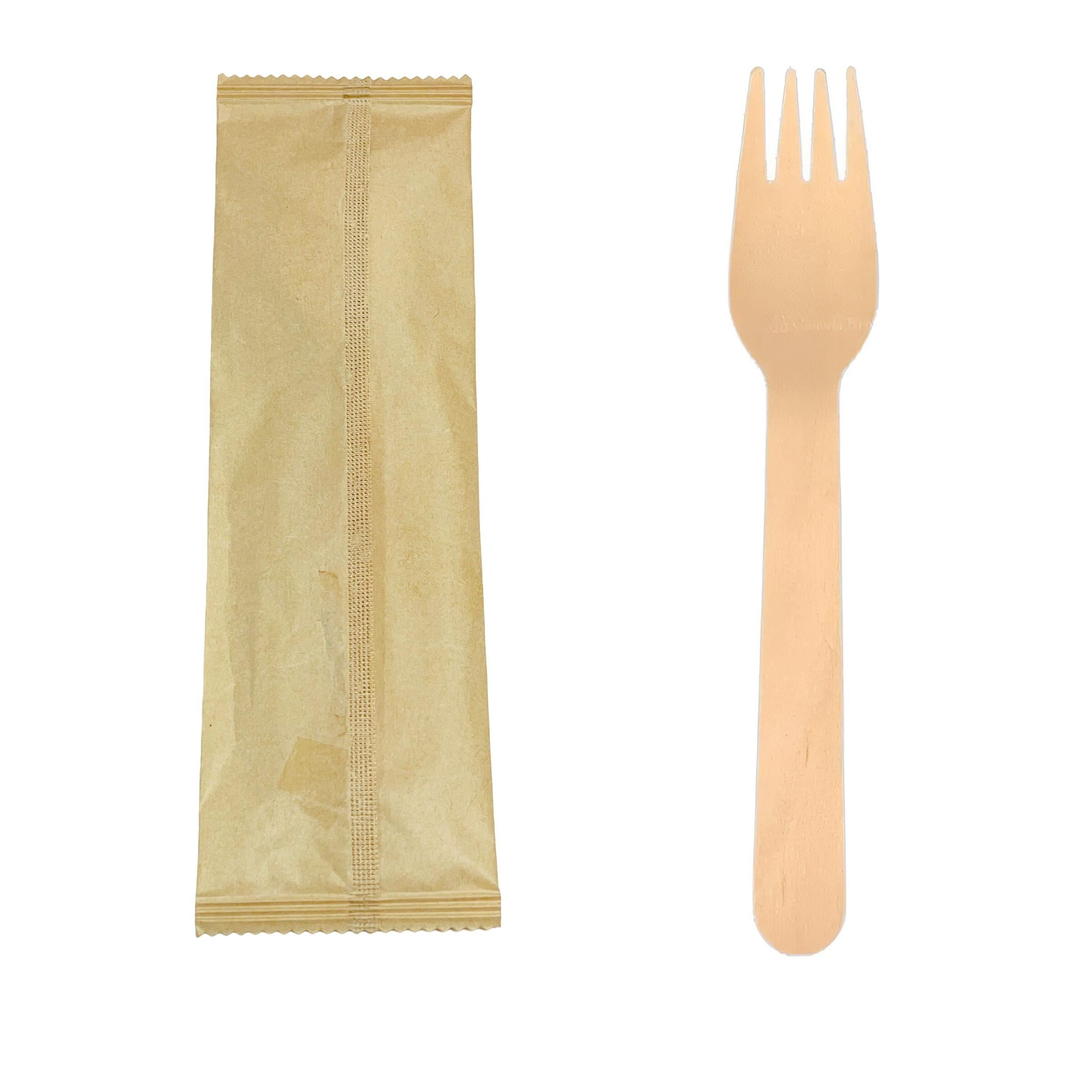 6" Wooden Fork Wrapped - C1601W