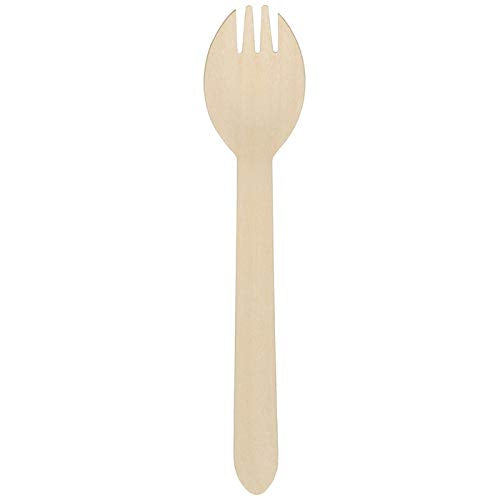 6" Wooden Spork - C1605