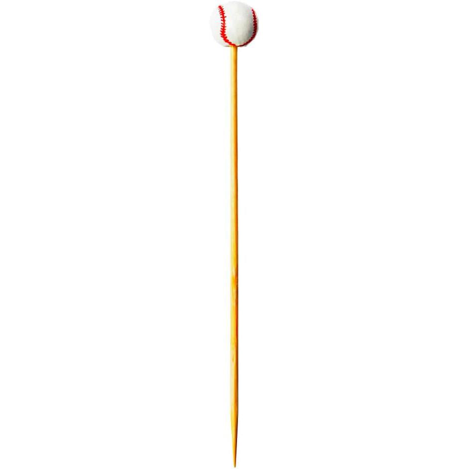 RiteEarth - 4.75" Bamboo Pick - Baseball, Pack of 5000 - PB472