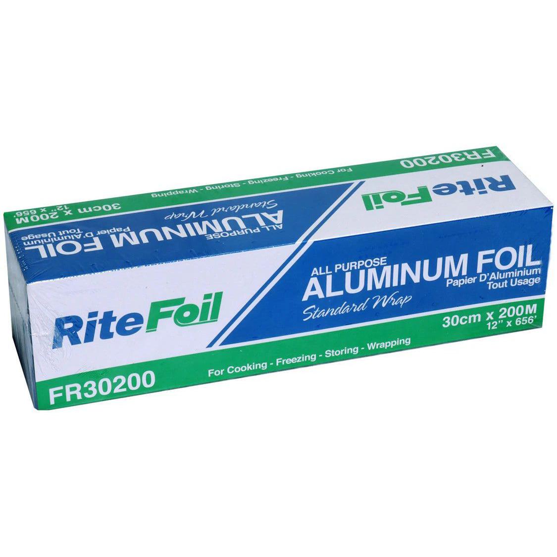 RiteFoil - 11.8" x 656.1' Aluminum Foil Roll, 6rl/cs, 432rl/sk, 99cs/sk, 11Cs/Tier - FR30200