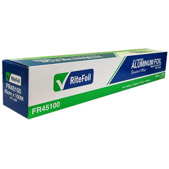 RiteFoil - 17.7" x 328' Aluminum Foil Roll, 6rl/cs, 432rl/sk, 96cs/sk, 12Cs/Tier - FR45100