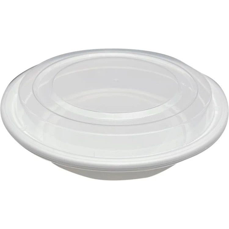 RitePak - 6", 16 Oz Capacity White Round Polypropylene Container with Lid Combo, 150/cs, 84Cs/Sk 6Cs/Tier - RC-16