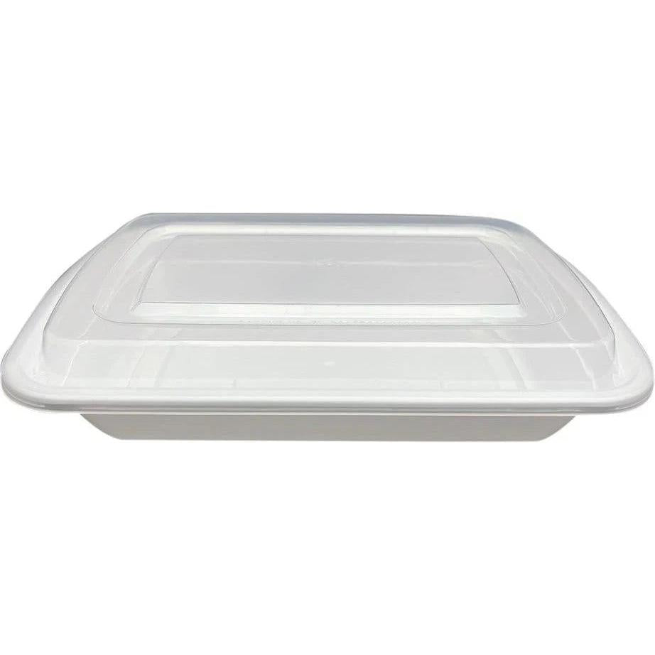 RitePak - 28 Oz 8 X 6 X 1.5" Rect Cont Combo White - T-28