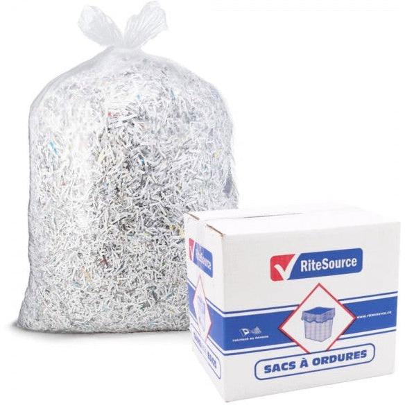 Ritesource - 42" X 48" Clear RS Strong Garbage Bags, 125/Cs, 75/Sk - L4248SC