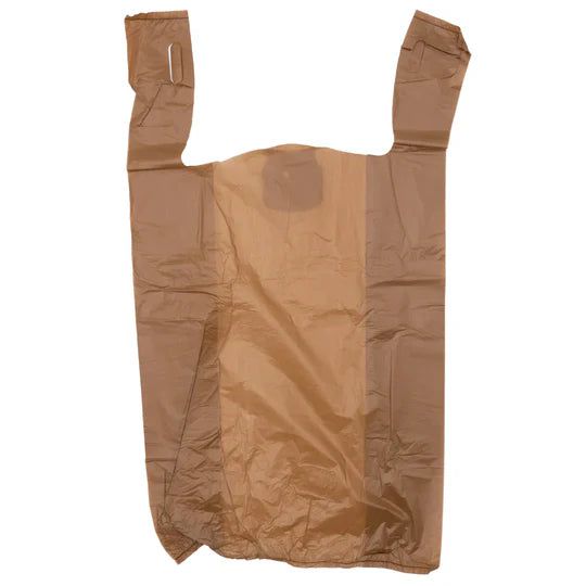 RiteSource - 11.5" x 7" x 21" S5 HD Plain Brown Tshirt Bag, 1000/cs - THDS5BR