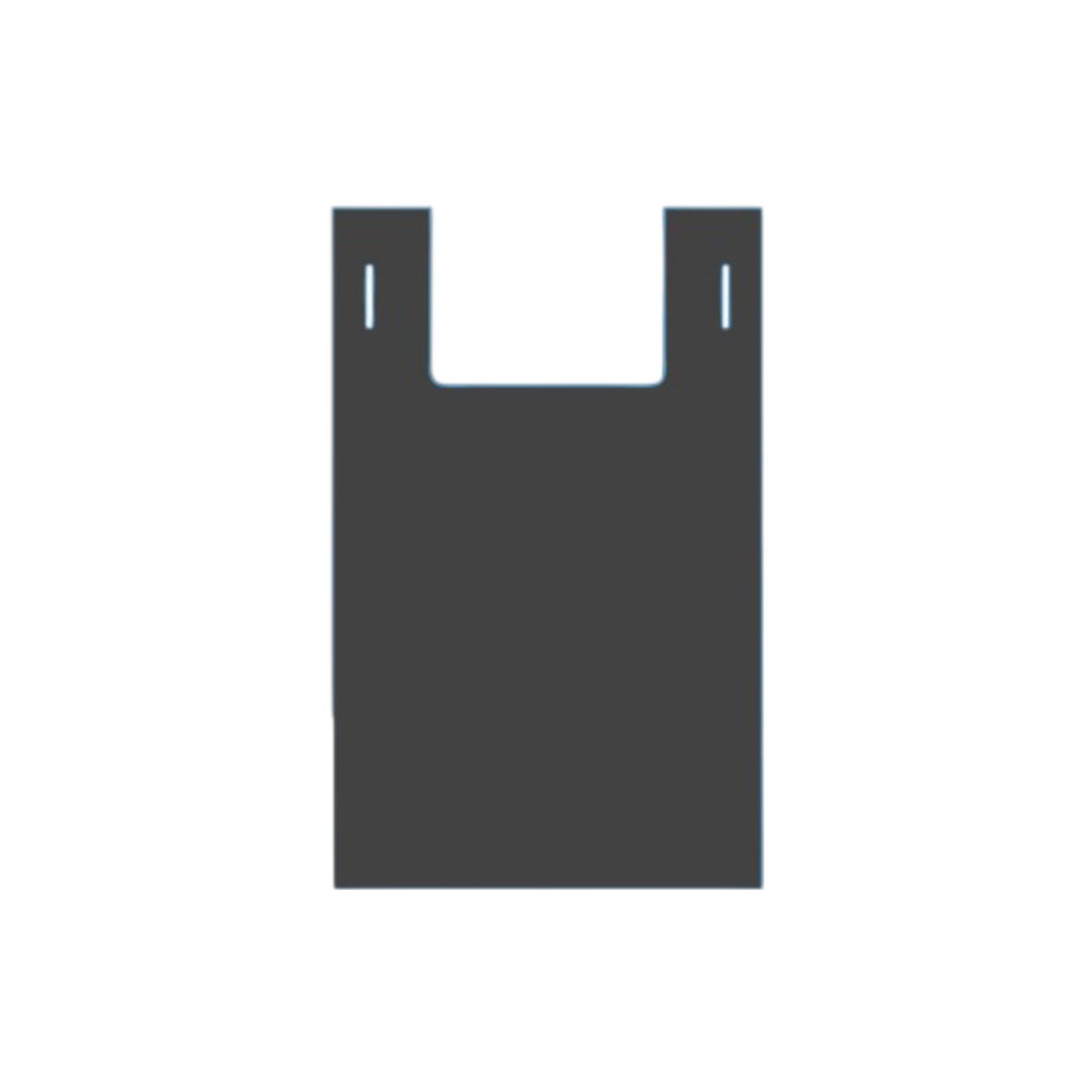 S5 PP Reusable T-Shirt Bags Black - TPPS5B