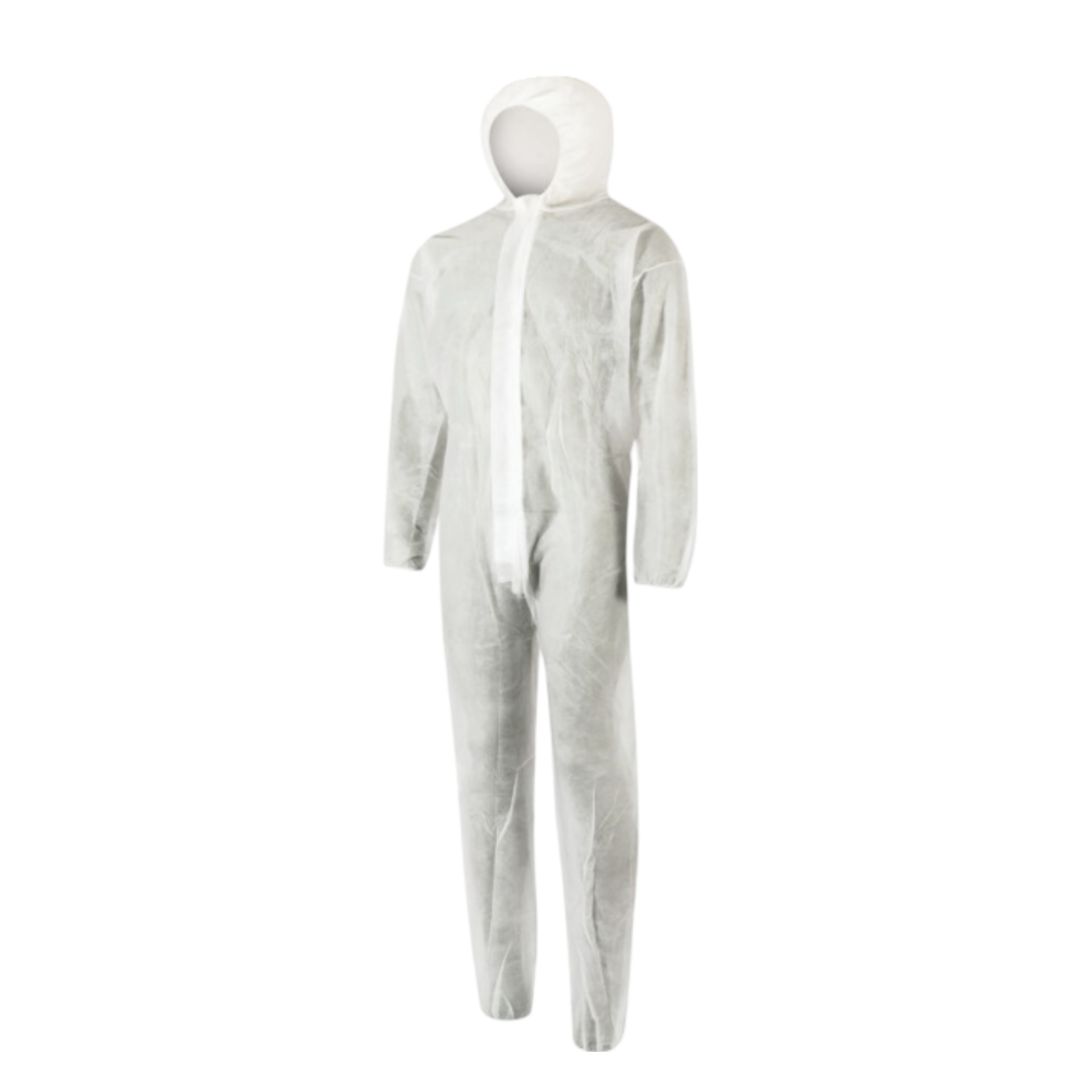 30GSM PP White Coveralls W Hood 2X-Large - CA30002X