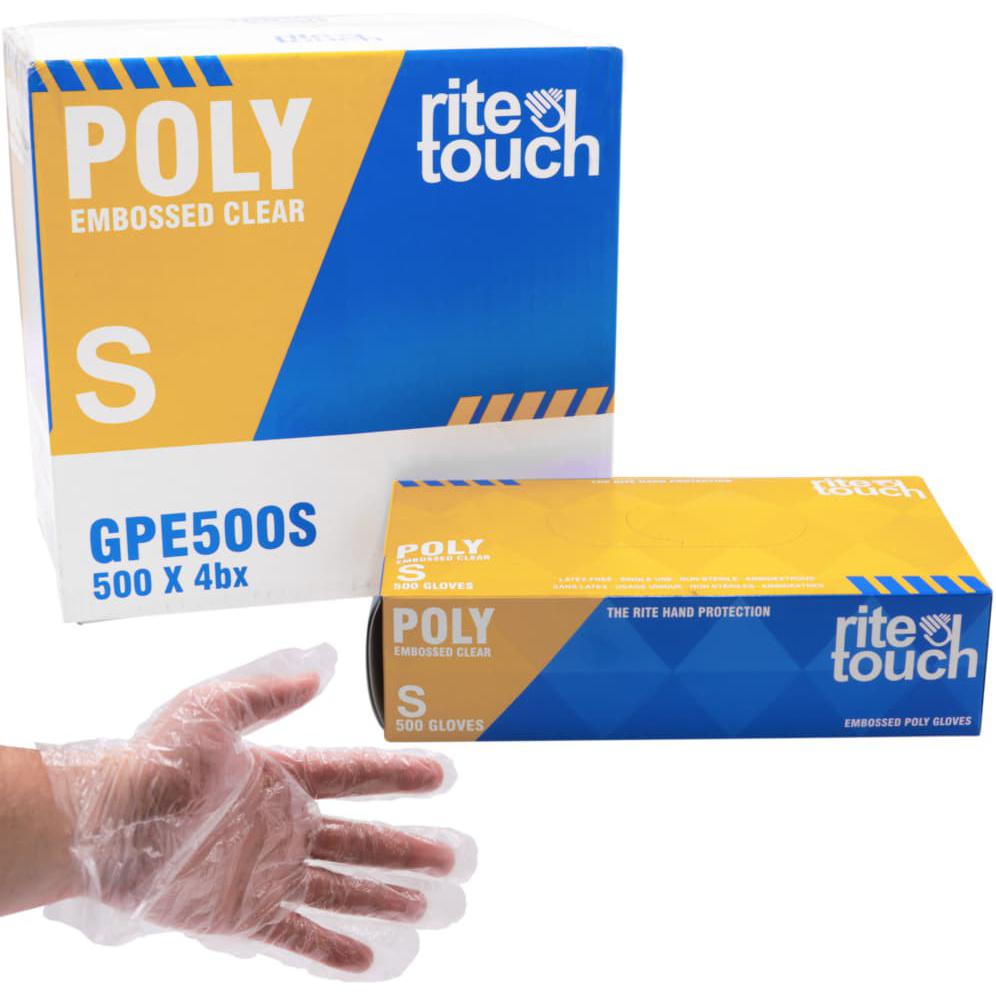 RiteTouch - Small Poly Gloves, 500/bx - GPE500S