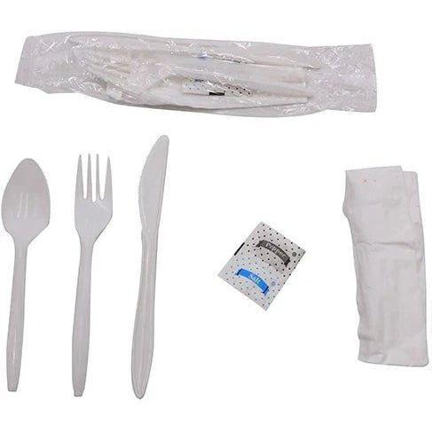 RiteWare - 6 PC Heavy Weight White Cutlery Kit, Pack of 250 - CK6106