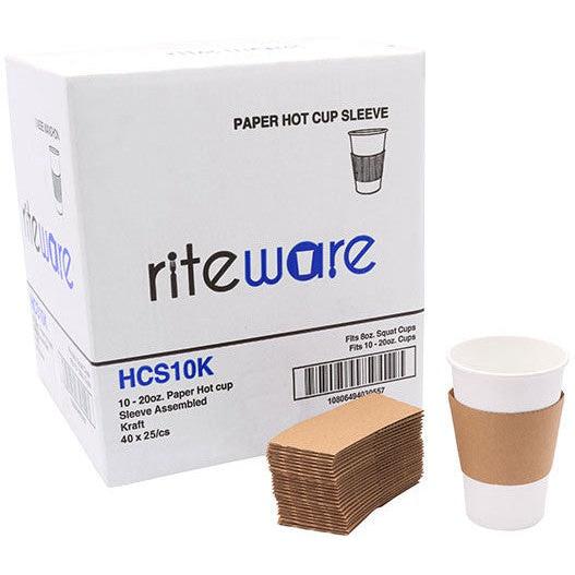 RiteWare - Hot Cup Sleeve/Jacket, 1000/cs - HCS10K