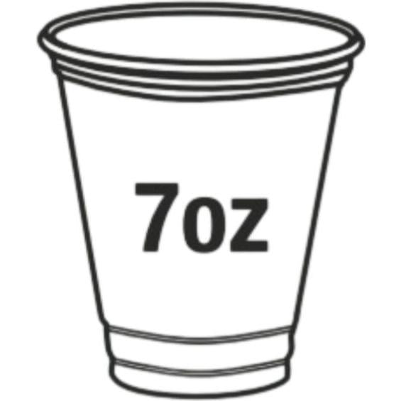 RiteWare - 7 Oz Clear 7 Series PET Cups, Pack of 1000 - PEC0707