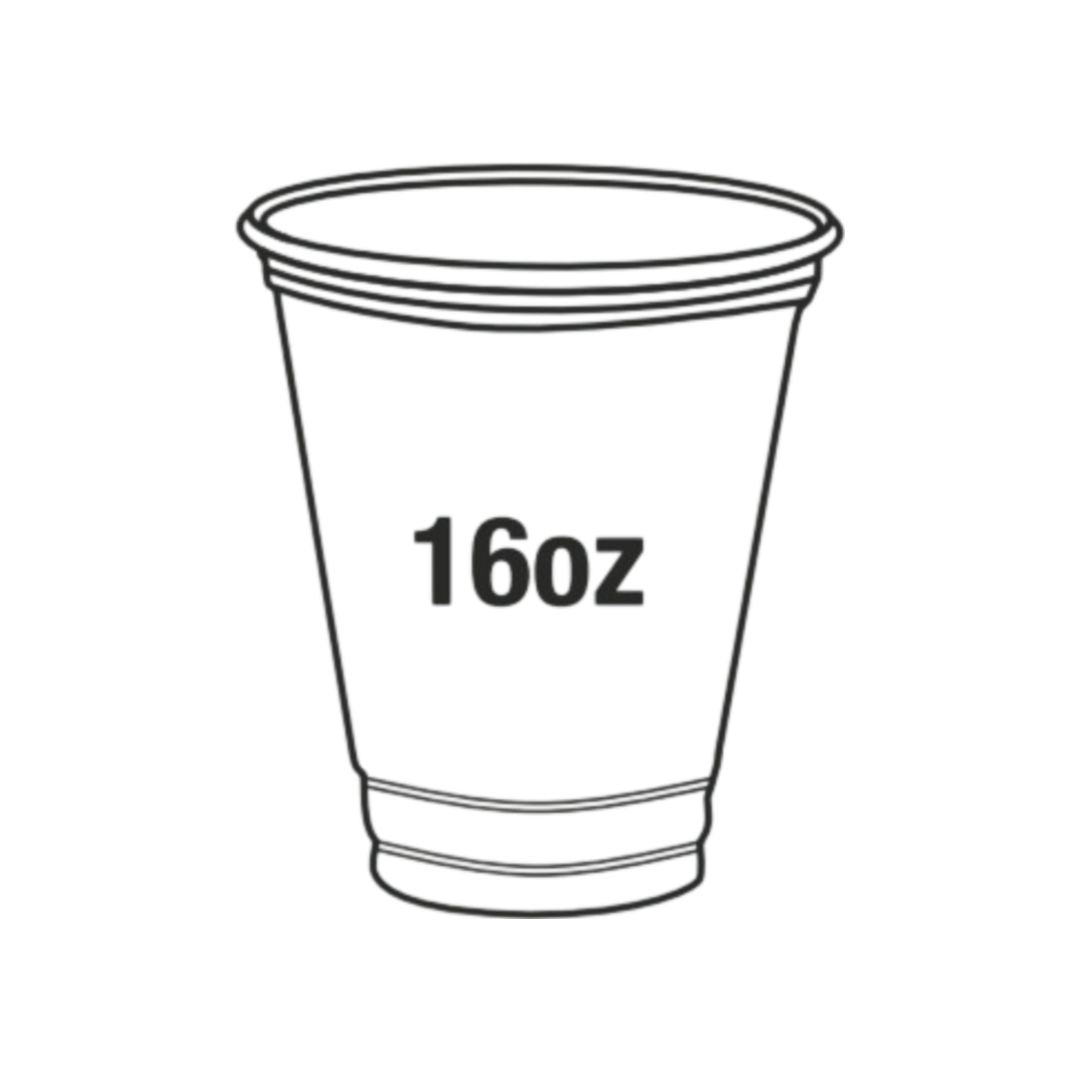 16oz Clear PET Cups - PEC1616