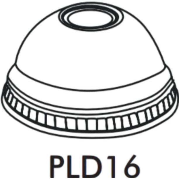Dome Lid 1600 Series PET Cup - PLD16
