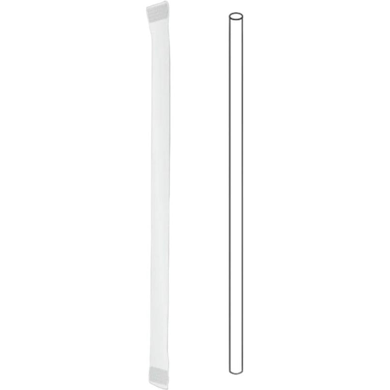 RiteWare - 8" Clear Milkshake Paper Wrapped Straws, Pack of 2250 - RWSP0811W