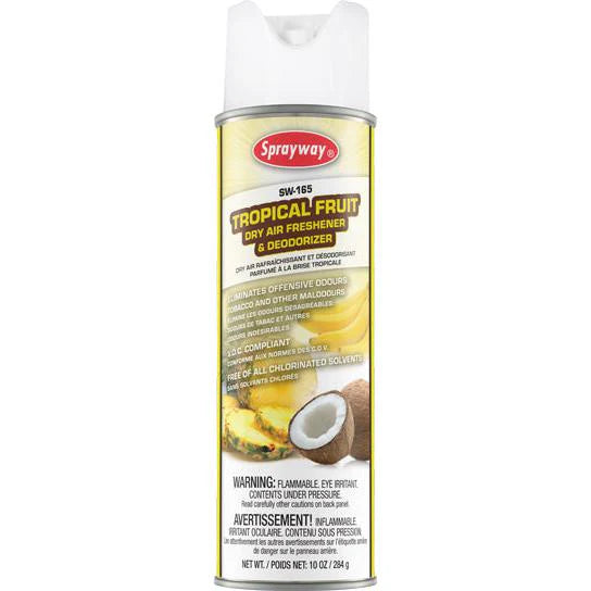 Sprayway - 10 Oz Tropical Fruit Dry Air & Fabric Deodorizer, 12Cn/Cs - 165W