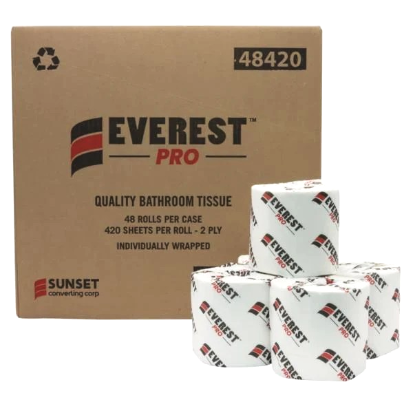 Everest Pro - 2 Ply Wrapped Toilet/Bathroom Tissue, 48Rl/Cs