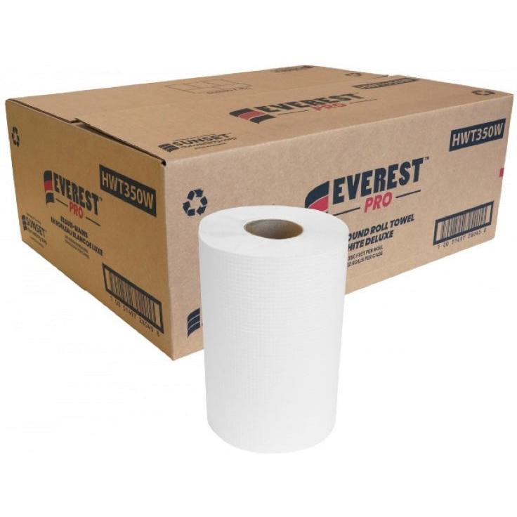 Everest Pro - 305 Feet White Roll Towel, 12 Rl/Cs - HWT350W